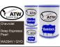 Preview: Chevrolet, Deep Espresso Pearl, WA204V / GYO: 500ml Lackdose + 500ml Klarlack + 250ml Härter - Set, von ATW Autoteile West.
